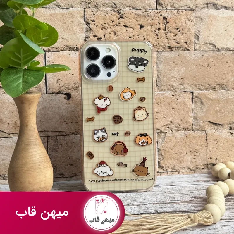 قاب دخترانه فانتزی سگ و گربه های بامزه