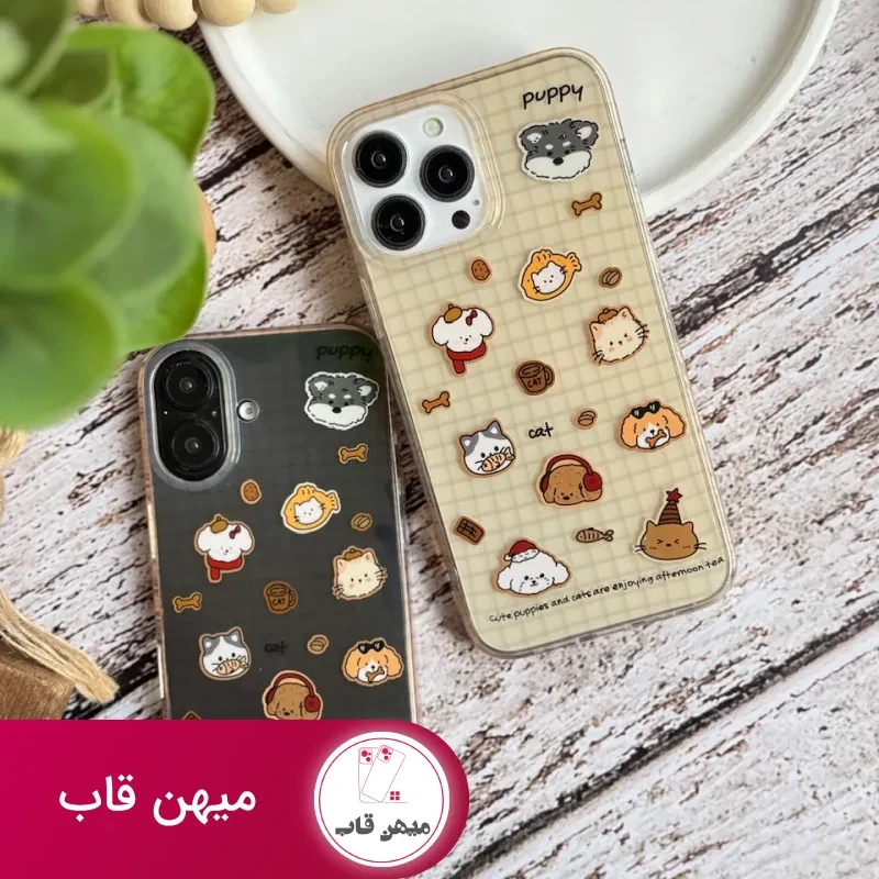 قاب دخترانه فانتزی سگ و گربه های بامزه