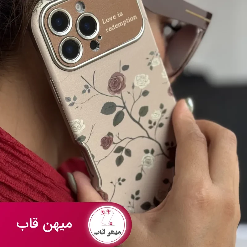 قاب موبایل دخترانه آیفون گل رز لاو