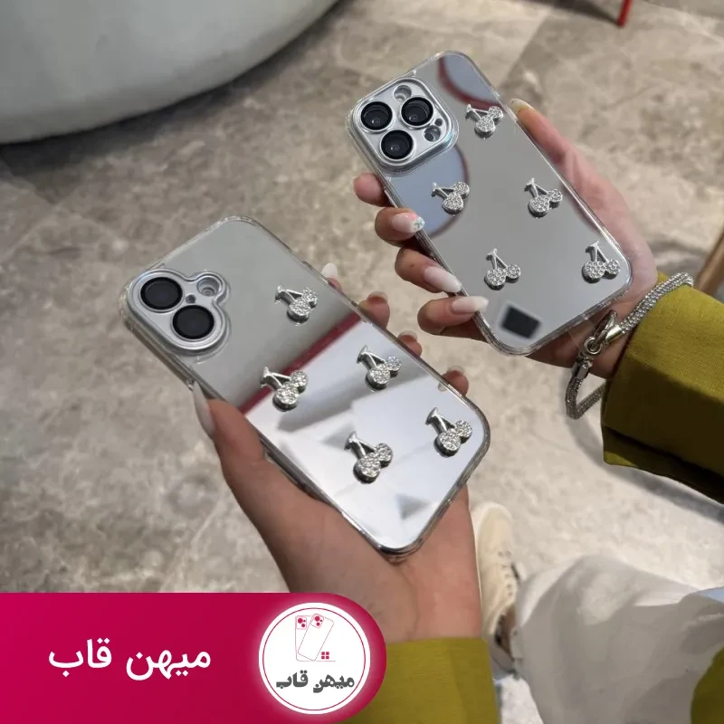 قاب گوشی دخترانه آینه ای mirror cherry