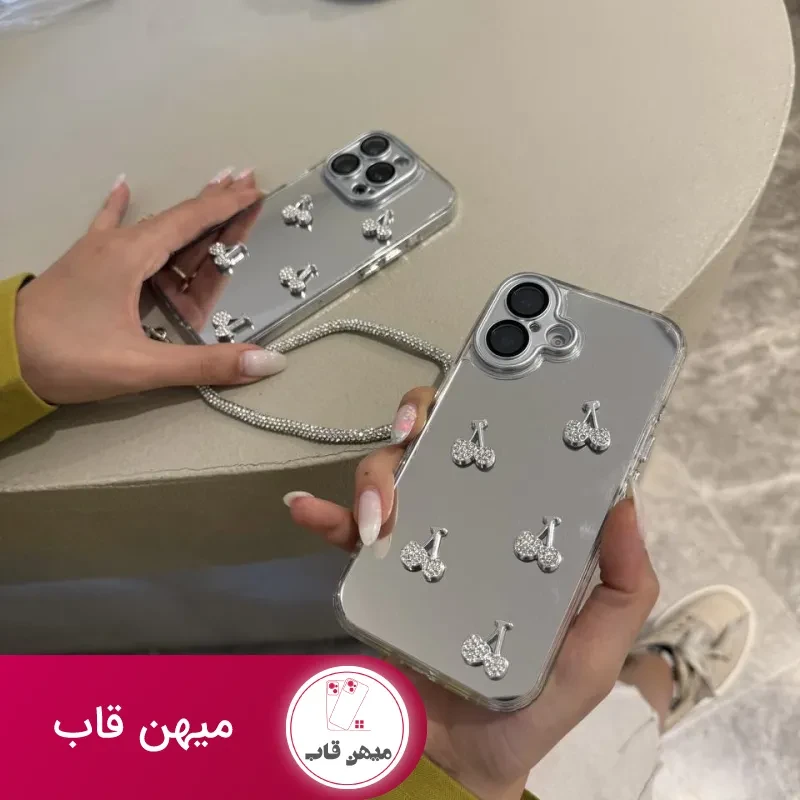 قاب گوشی دخترانه آینه ای mirror cherry
