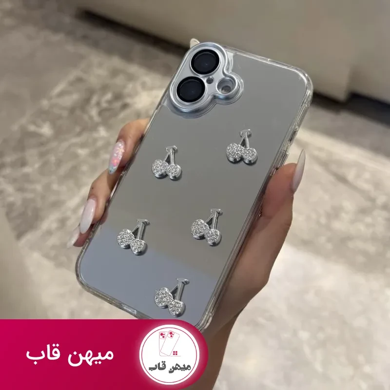 قاب گوشی دخترانه آینه ای mirror cherry