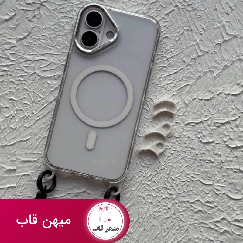 قاب آیفون شفاف آویز دار پرو کمرا