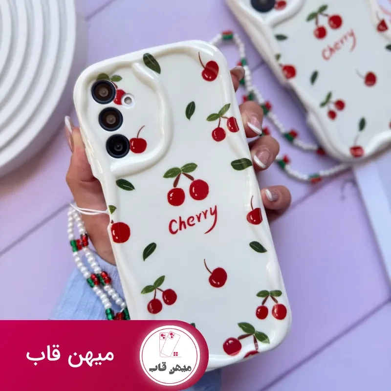 قاب گوشی دخترانه Cherry با آویز