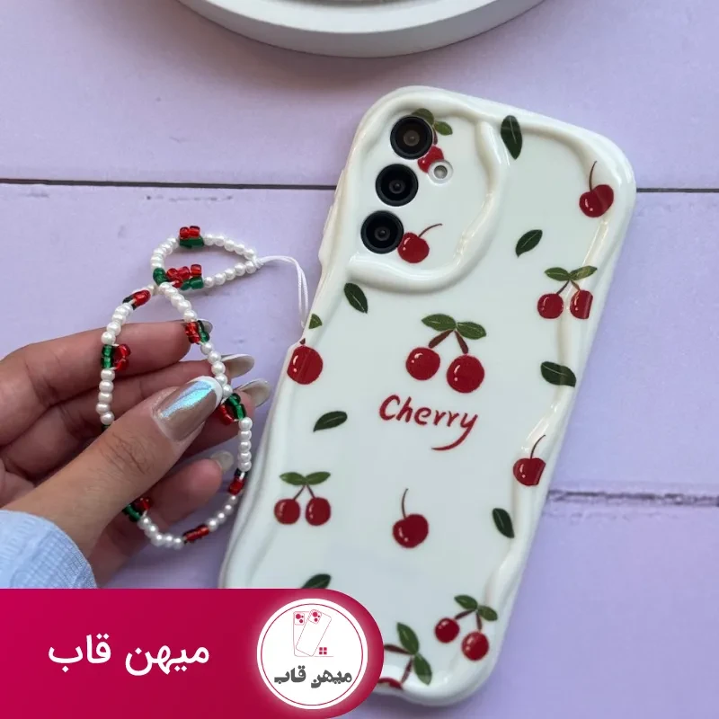 قاب گوشی دخترانه Cherry با آویز