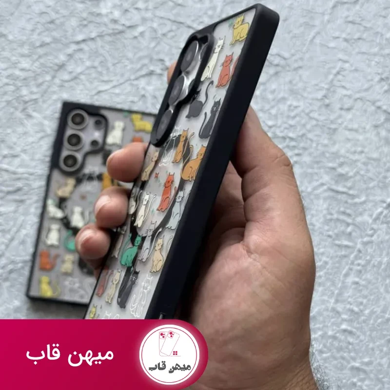 قاب گربه های رنگی مگ سیف دار سامسونگ