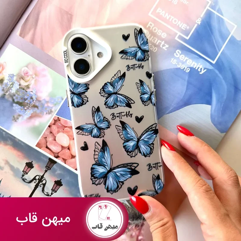 قاب گوشی پروانه Blue Charm
