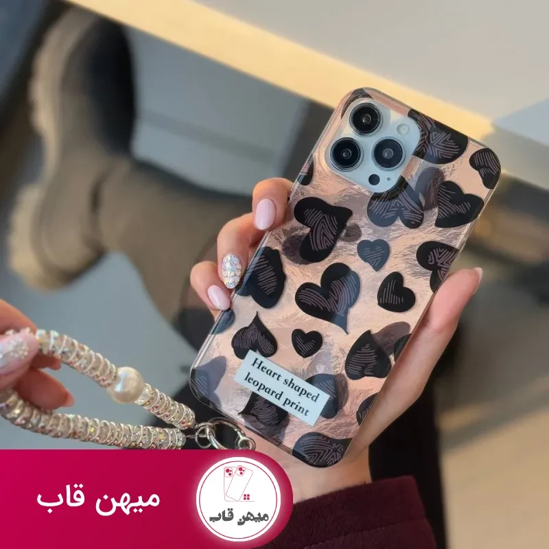 قاب گوشی آیفون Leopard Heart بدون بند