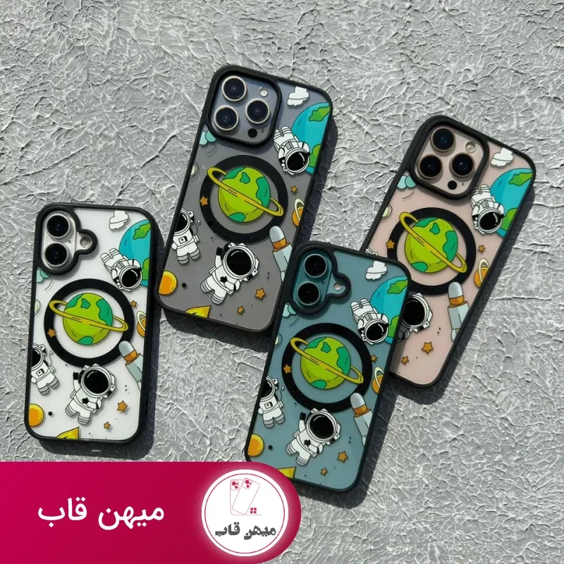 قاب آیفون فضانورد و سیاره مگ سیف دار