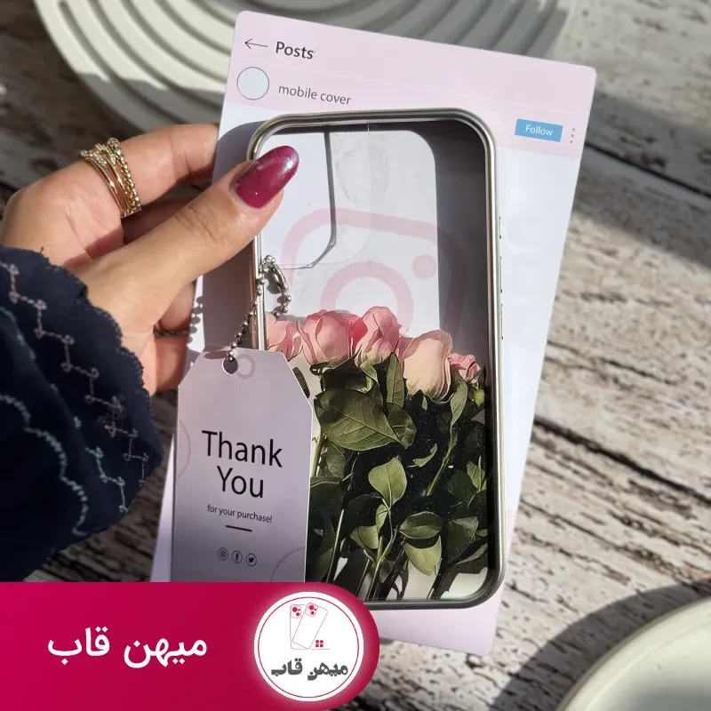 قاب گل رز صورتی