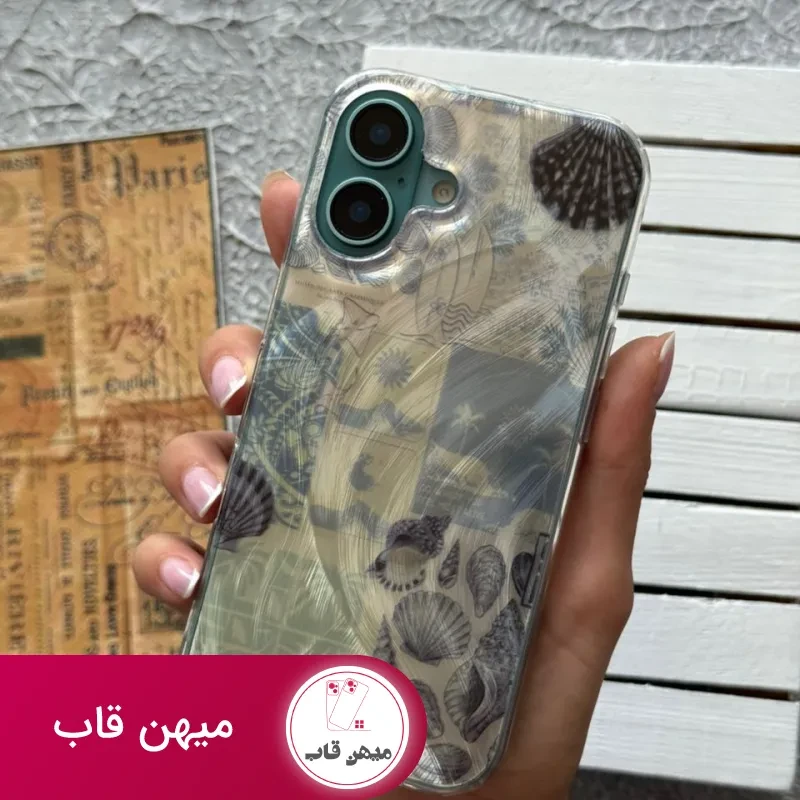 قاب آیفون صدفی صدف های پراکنده