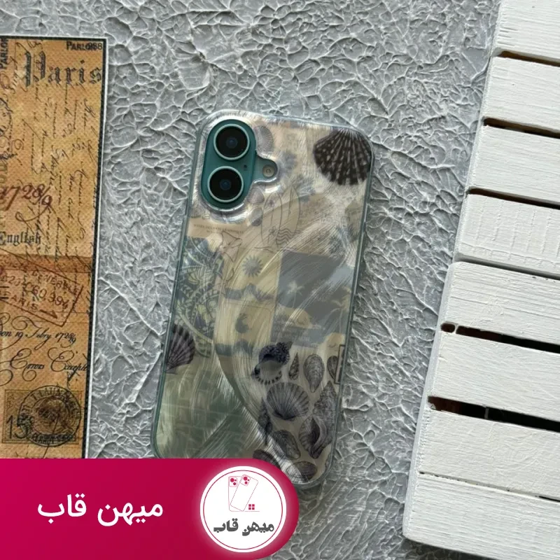 قاب آیفون صدفی صدف های پراکنده