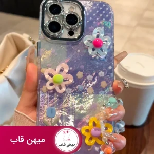 قاب گوشی گلهای پاستیلی رنگی