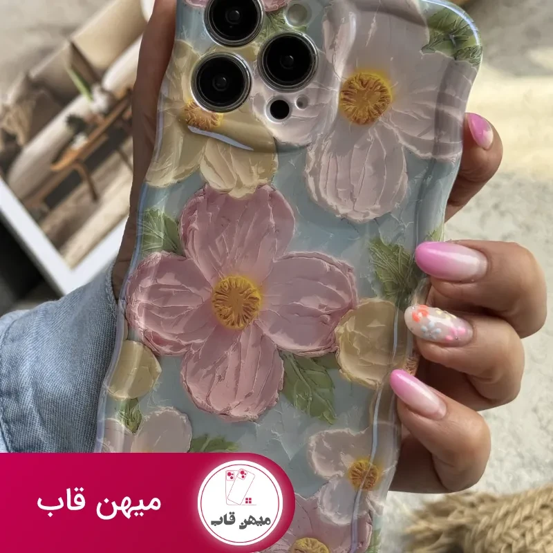 قاب موبایل آیفون گل همیشه بهار استایل 2