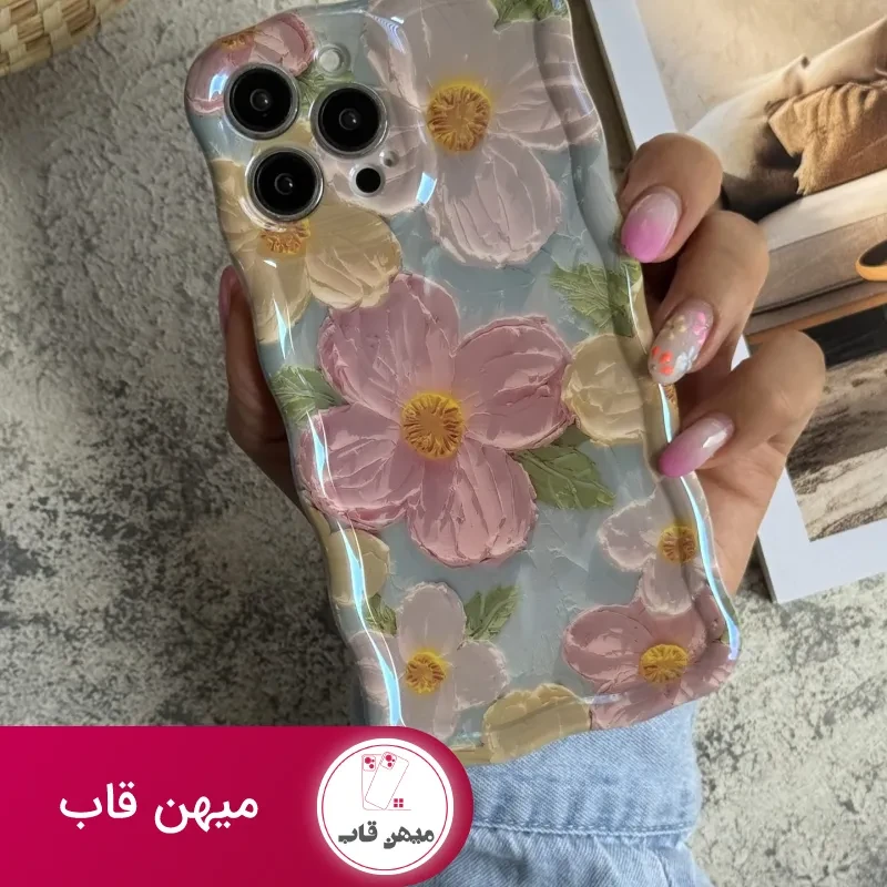 قاب موبایل آیفون گل همیشه بهار استایل 2