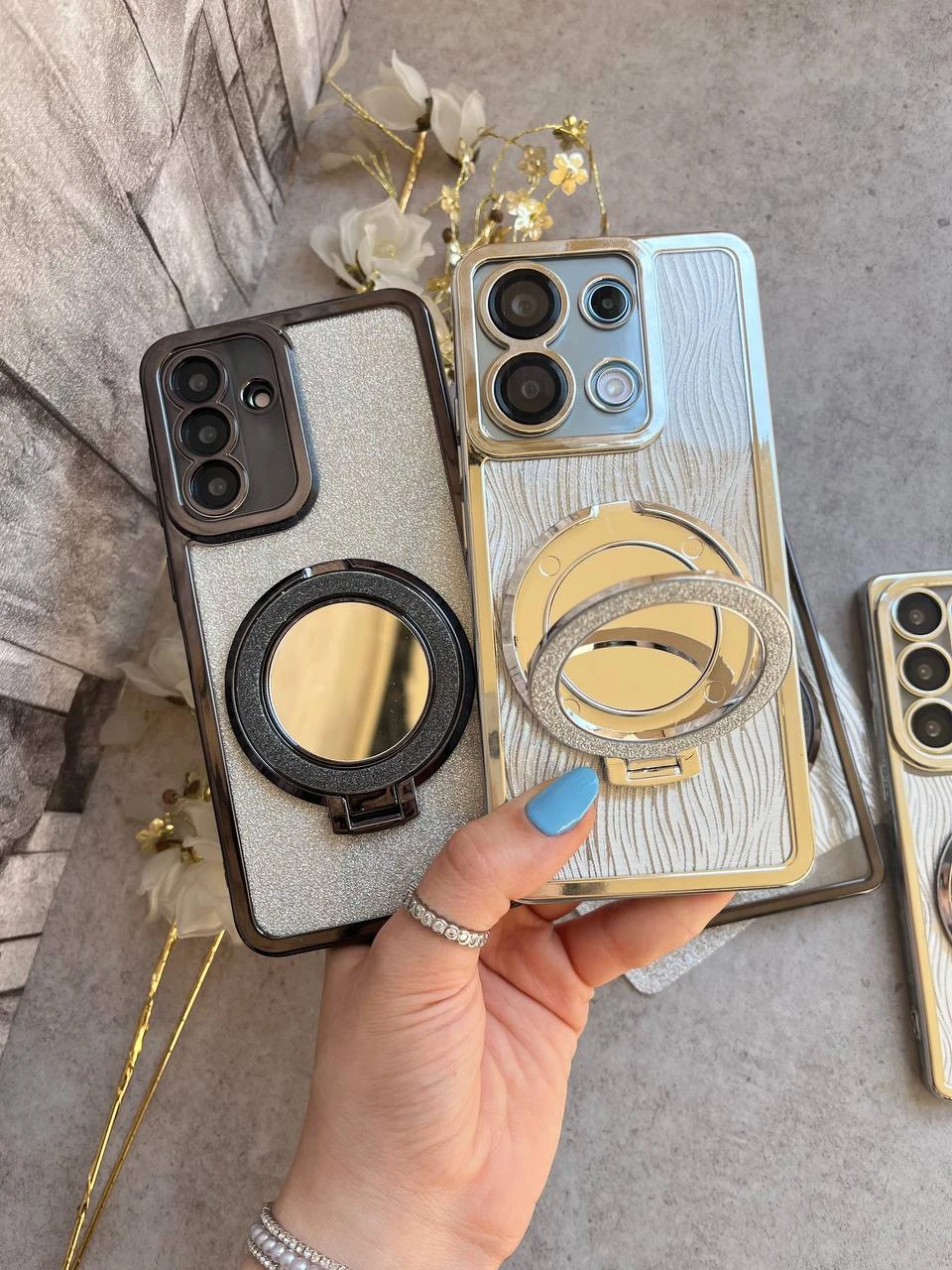 قاب سامسونگ مگ سیف شاین آیینه ای همراه با دو برگه