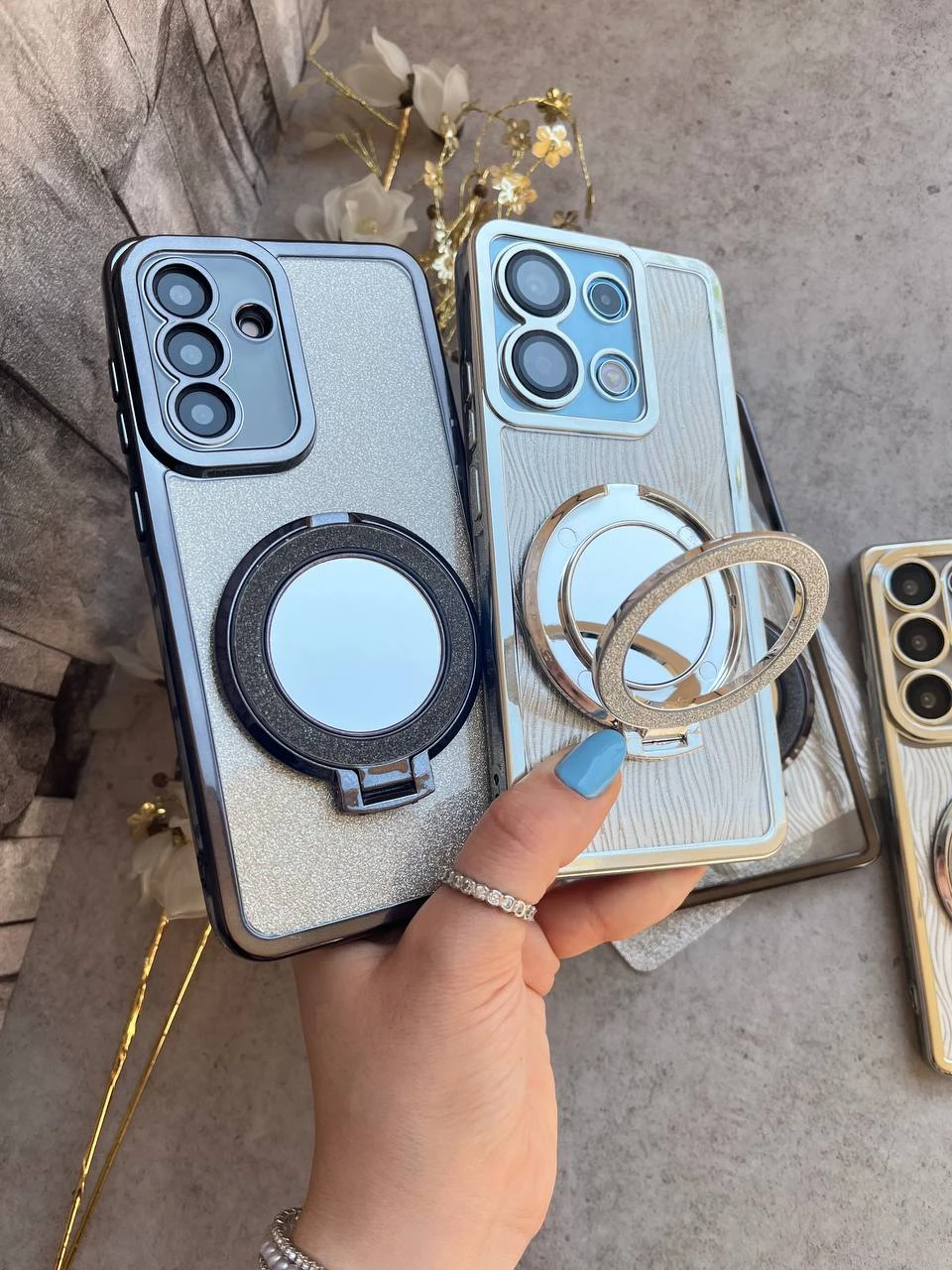 قاب سامسونگ مگ سیف شاین آیینه ای همراه با دو برگه