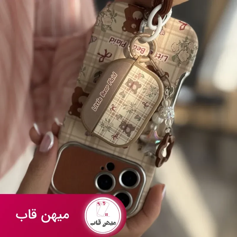 کاور ایرپاد خرس پاپیون استریپ + آویزست