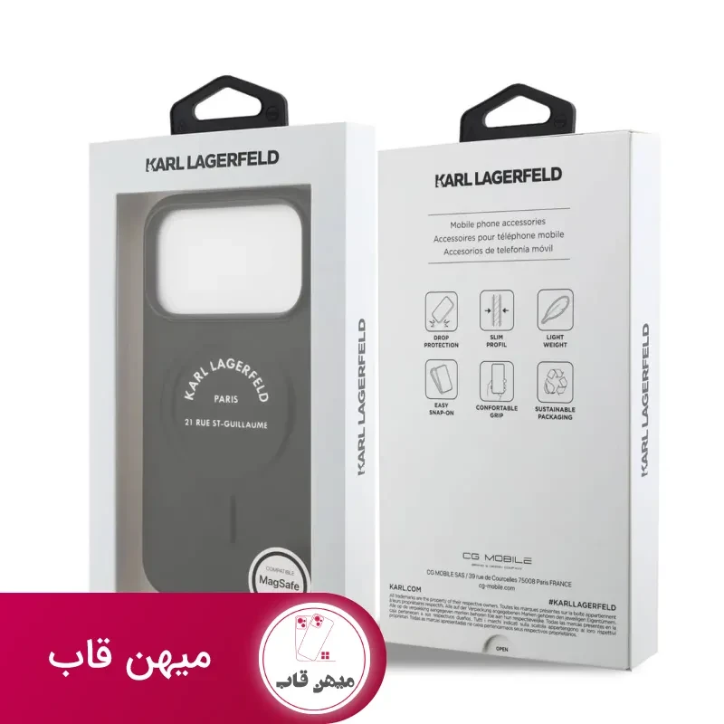 قاب گوشی کارل لاگرفلد Karl Lagerfeld با مگ سیف