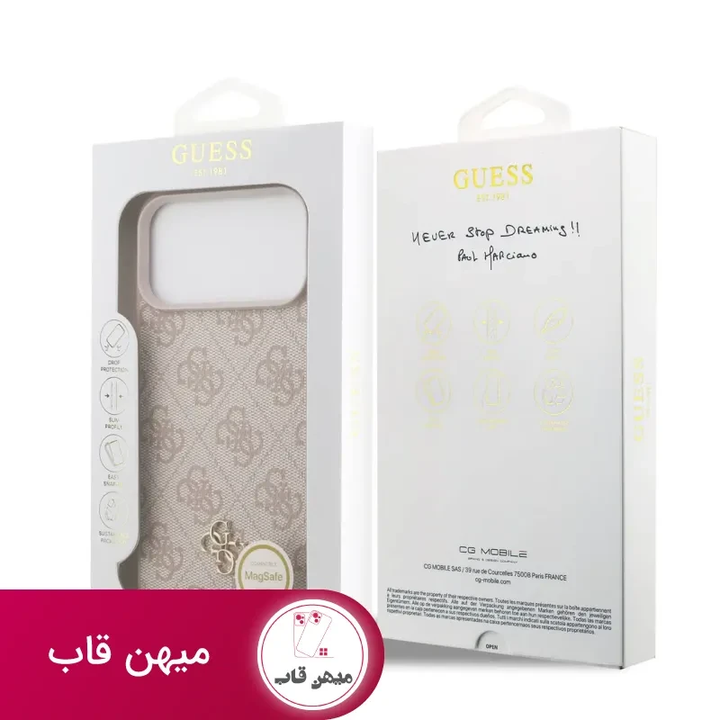 قاب Guess Magsafe گس طرح دار دو لوگو