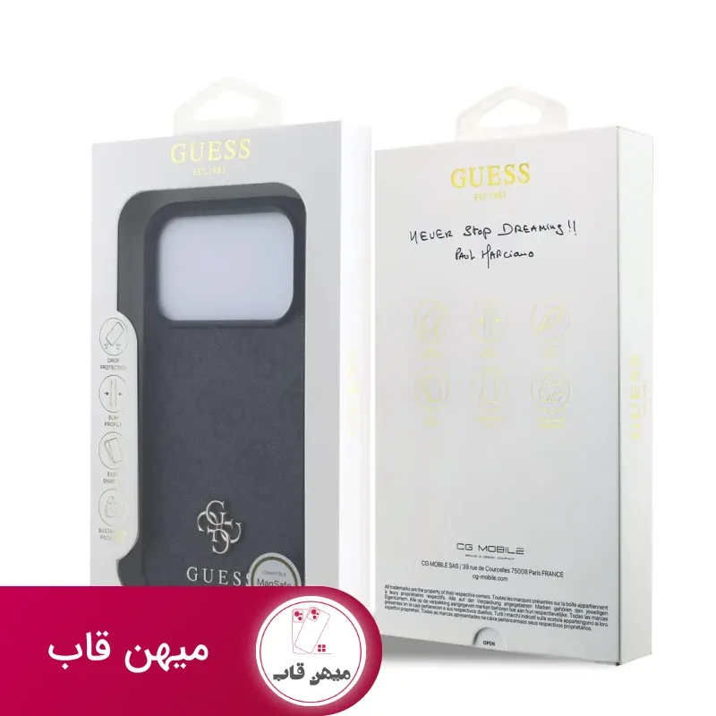 قاب Guess Magsafe گس طرح دار دو لوگو
