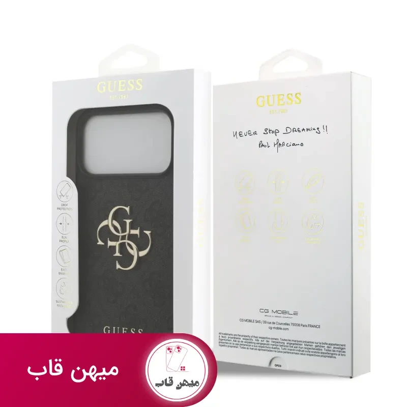 قاب Guess گس طرح دار دو لوگو بزرگ