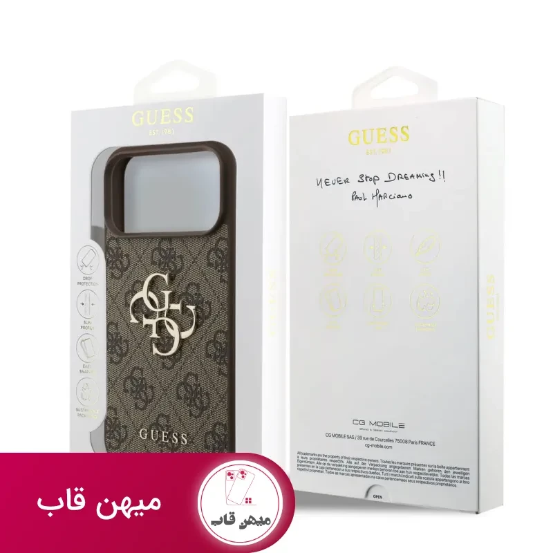 قاب Guess گس طرح دار دو لوگو بزرگ