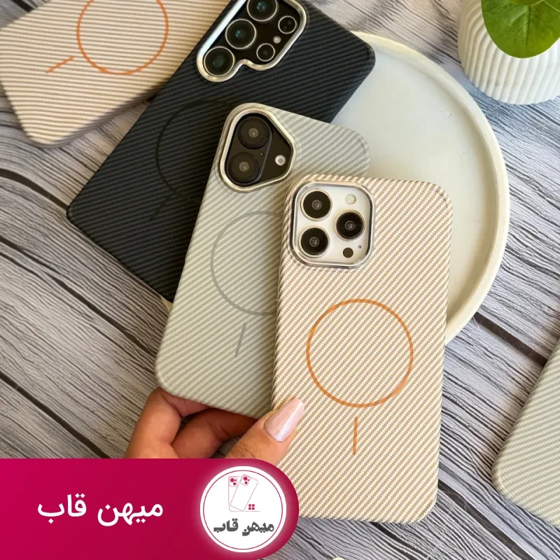 قاب آیفون Carbon Magsafe با پک Q Series