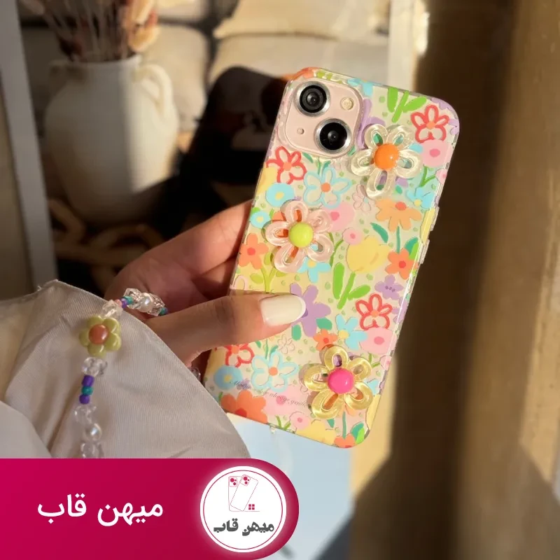 قاب باغچه با آویز و گل های برجسته