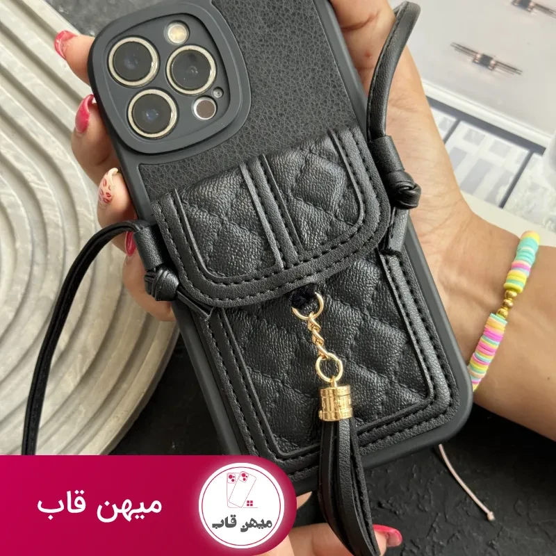 قاب موبایل آیفون سن لورن جاکارتی بندی بلند