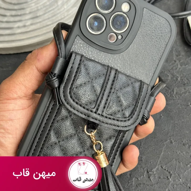 قاب موبایل آیفون سن لورن جاکارتی بندی بلند