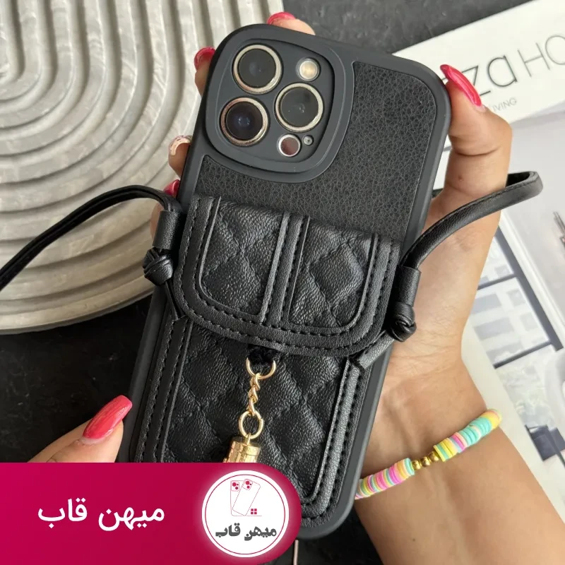 قاب موبایل آیفون سن لورن جاکارتی بندی بلند