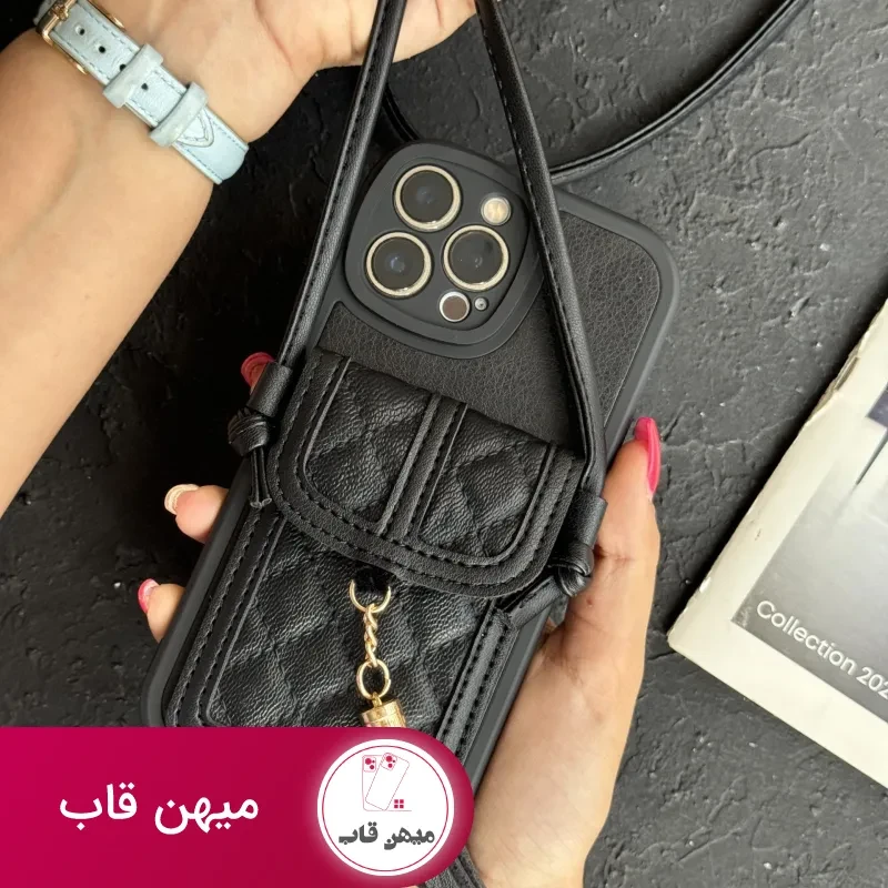 قاب موبایل آیفون سن لورن جاکارتی بندی بلند