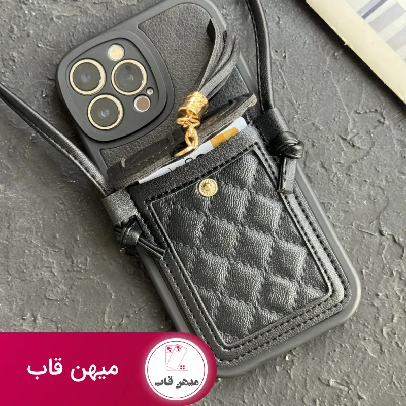 قاب موبایل آیفون سن لورن جاکارتی بندی بلند