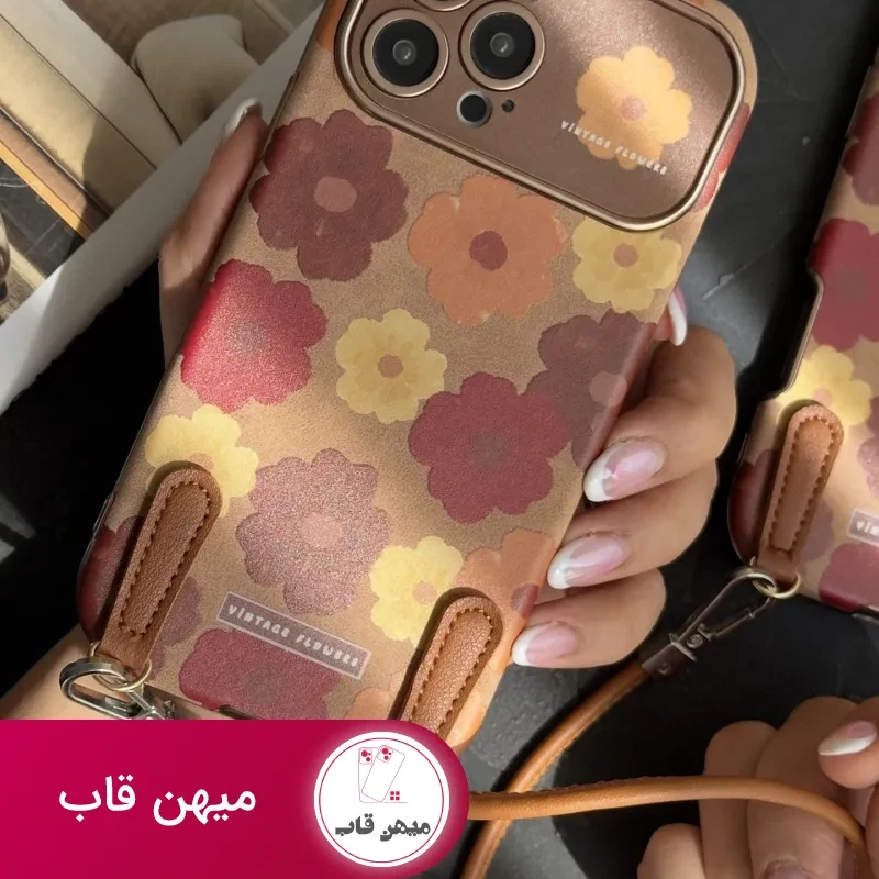 قاب موبایل آیفون قاب گل وینتیج فلاور بندی