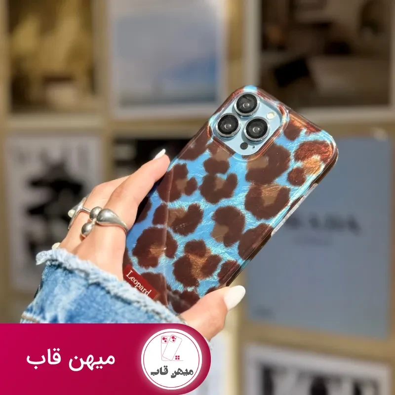 قاب آیفون Aqua Leopard