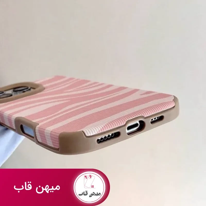 قاب آیفون کبریتی زبرا صورتی