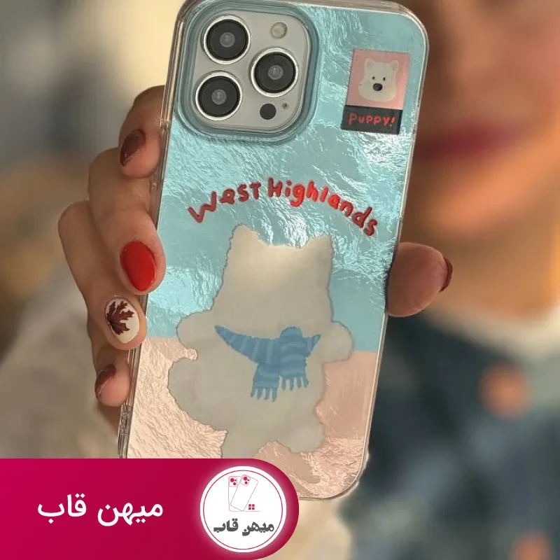 قاب موبایل آیفون پاپی وست هایلند + بند فابریک