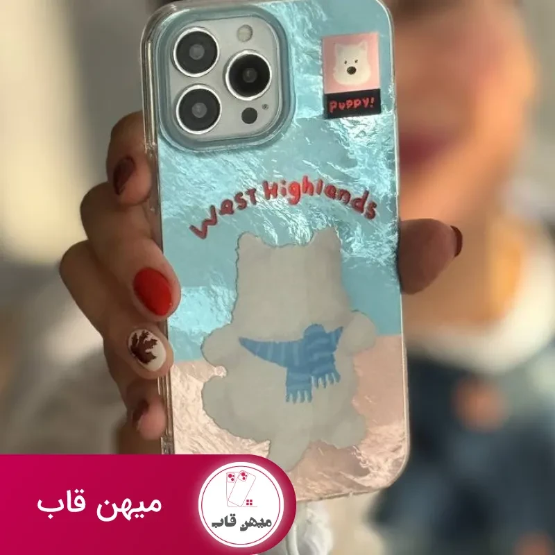 قاب موبایل آیفون پاپی وست هایلند + بند فابریک