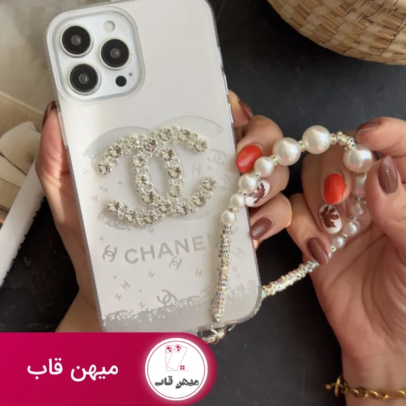 قاب موبایل آیفون کوکوشنل ایتالیانو + بندست مروارید