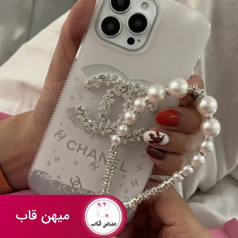 قاب موبایل آیفون کوکوشنل ایتالیانو + بندست مروارید