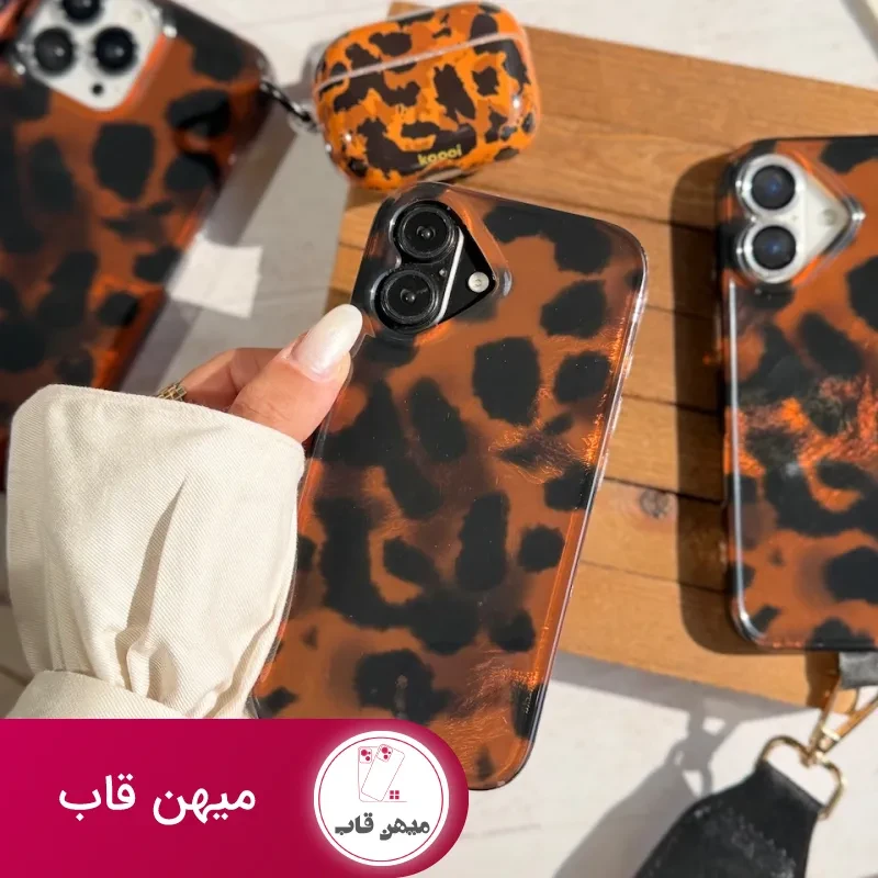 قاب گوشی دخترانه Leopard Flame