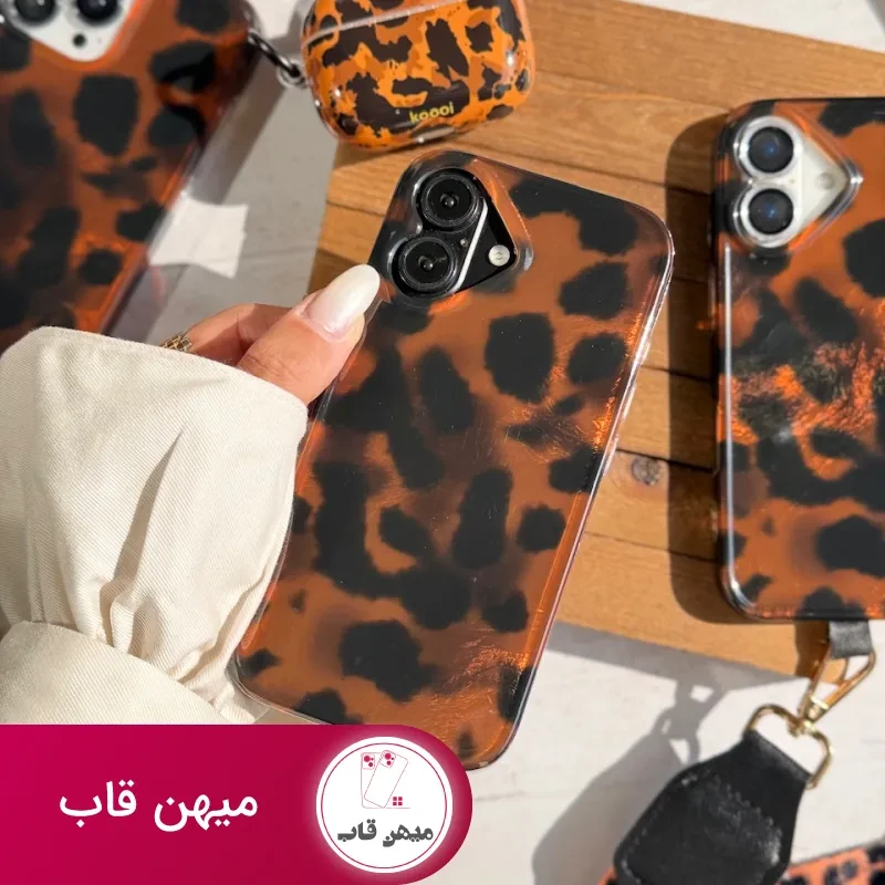 قاب گوشی دخترانه Leopard Flame