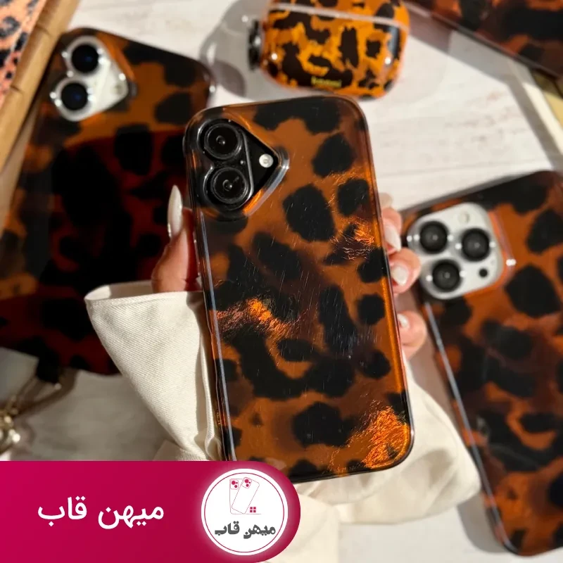 قاب گوشی دخترانه Leopard Flame