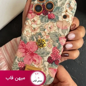 قاب موبایل آیفون گوچی فلاور کبریتی پارچه ای