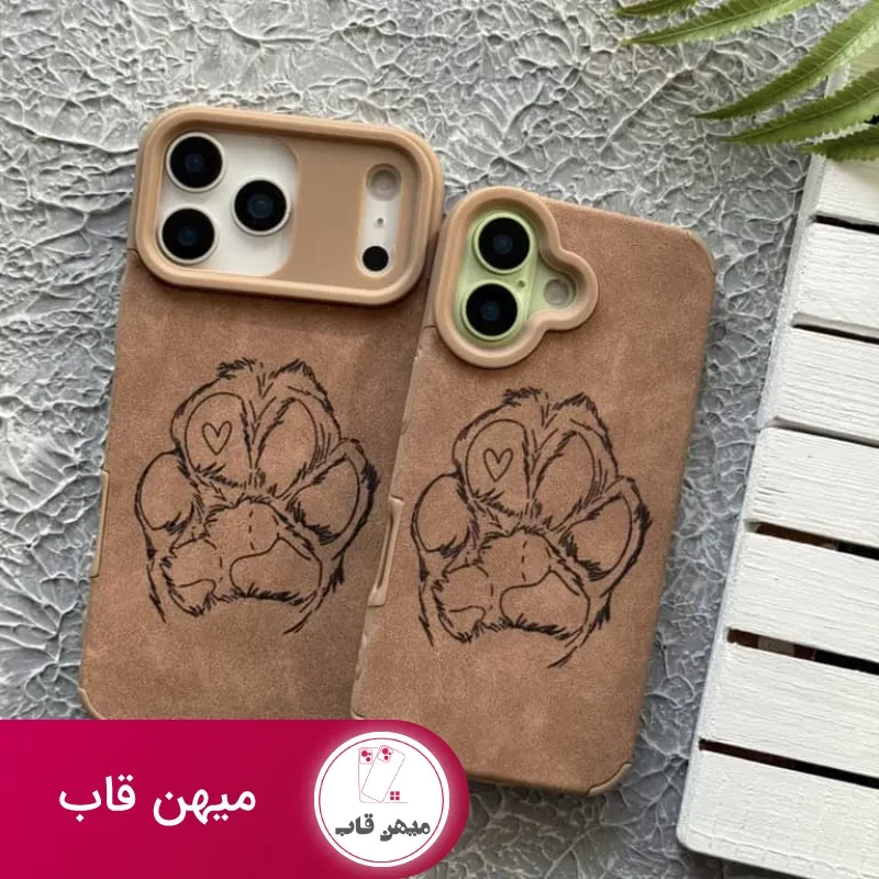 قاب آیفون مخملی پنجه