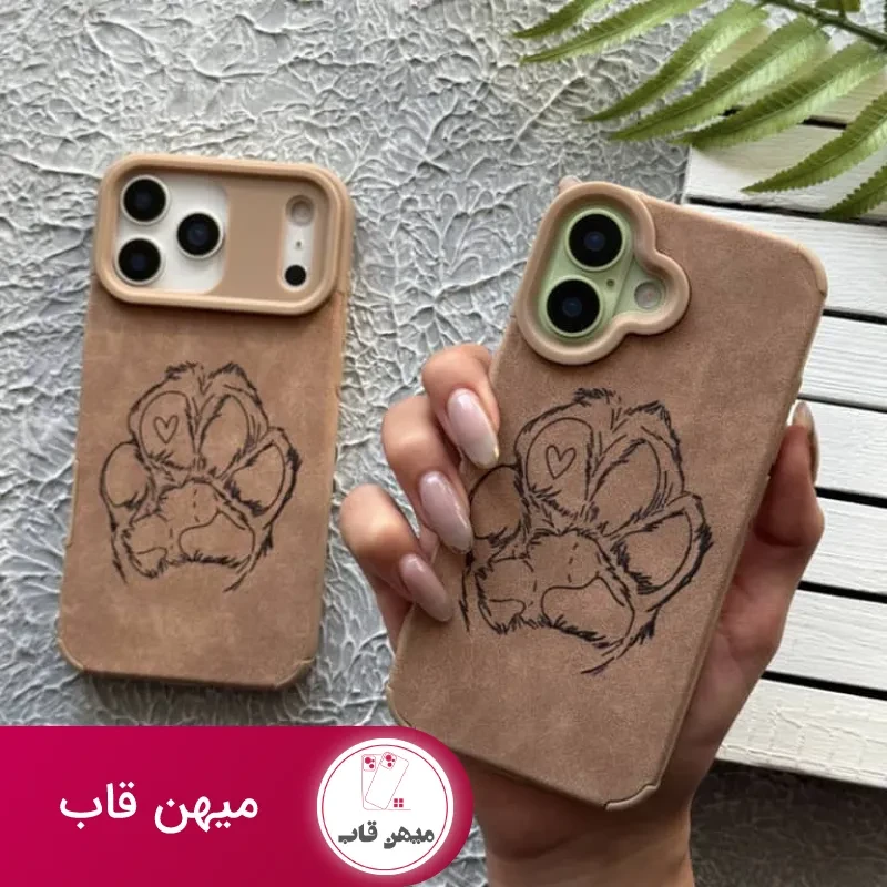 قاب آیفون مخملی پنجه