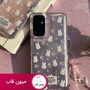 قاب گوشی خرگوش با آویز صورتی