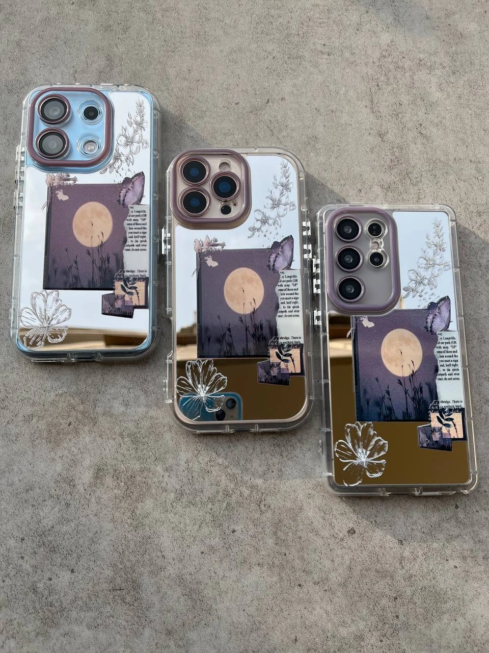 قاب گوشی آیینه ای غروب آسمان