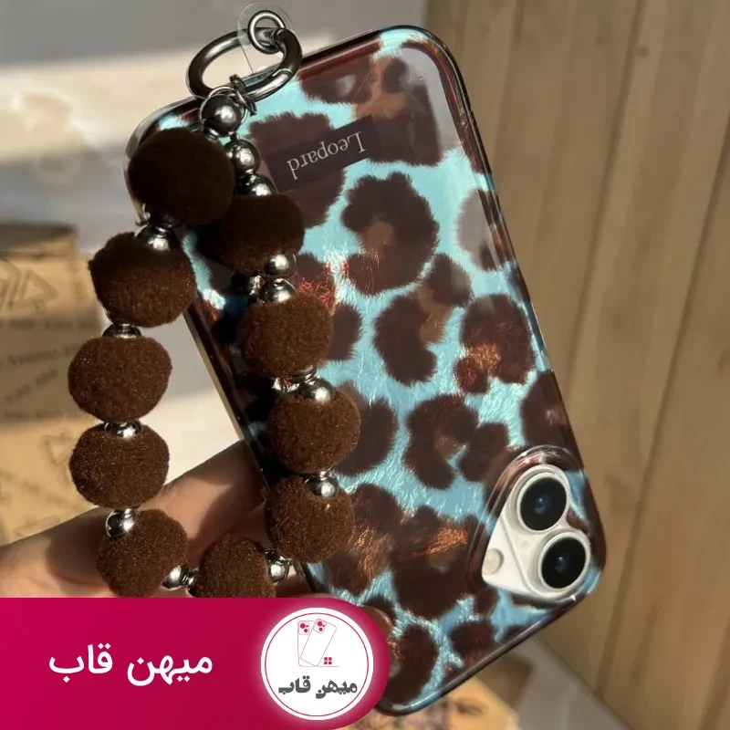 قاب گوشی آیفون دخترانه leopard blue